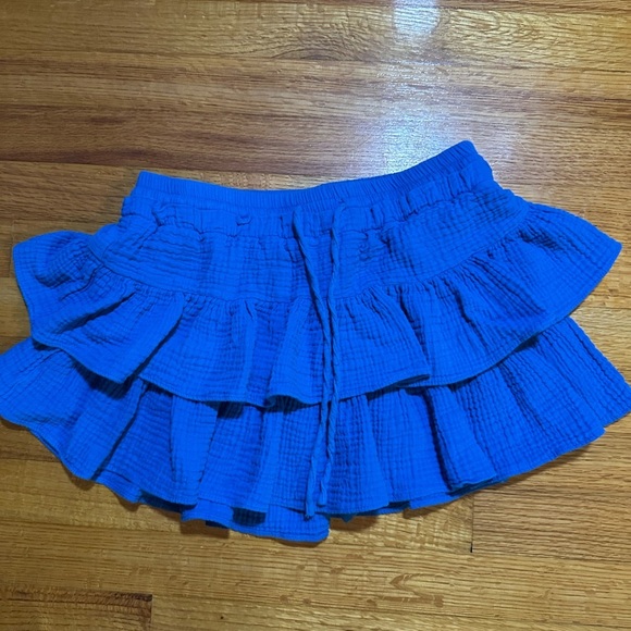 Day + Moon Blossom Cascade Mini Skort In Blue Medium (a3 - Picture 3 of 12